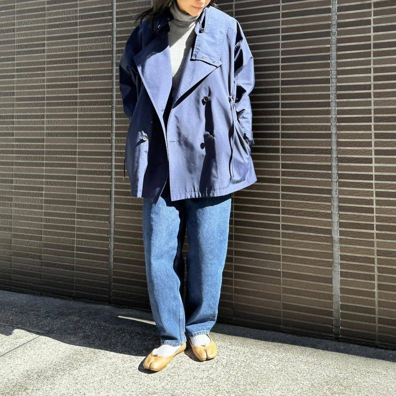 ヴァシュモンのタフタショートトレンチ　正面