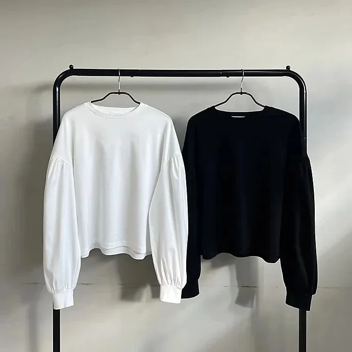 M7days for petit 袖ギャザーロングTシャツ