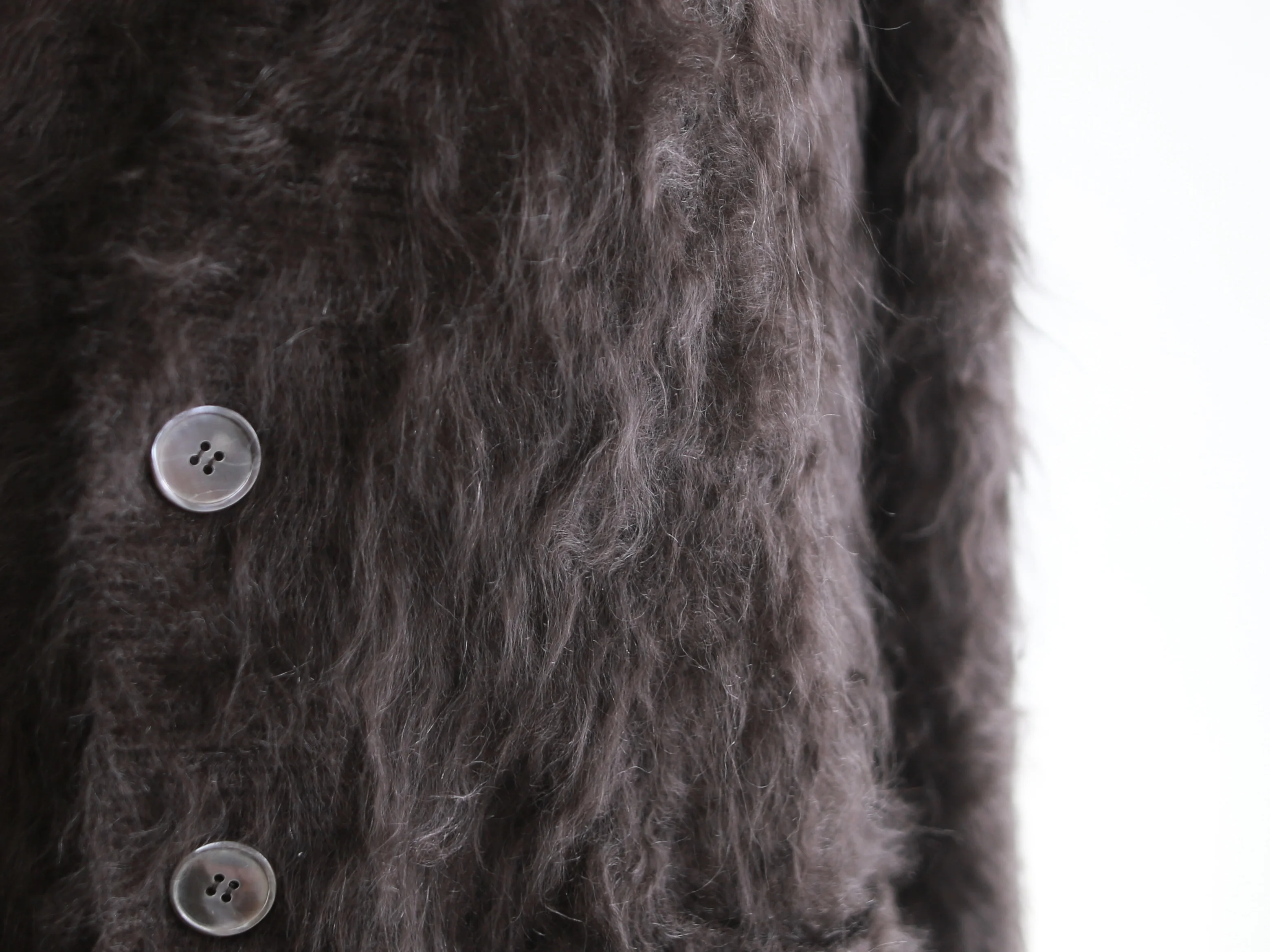 blamink カシミアファーカーディガン　ダークブラウン