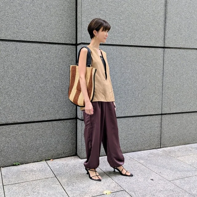 【ブラウンコーデ】ブラウン苦手さんにもおすすめのM7days艶カーゴパンツが今年も大活躍♡_1_9