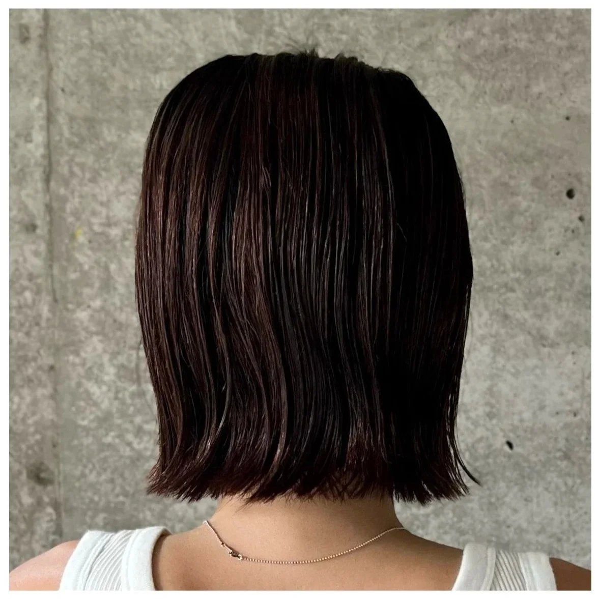 後ろから見た　40代人気ボブヘアスタイル２位