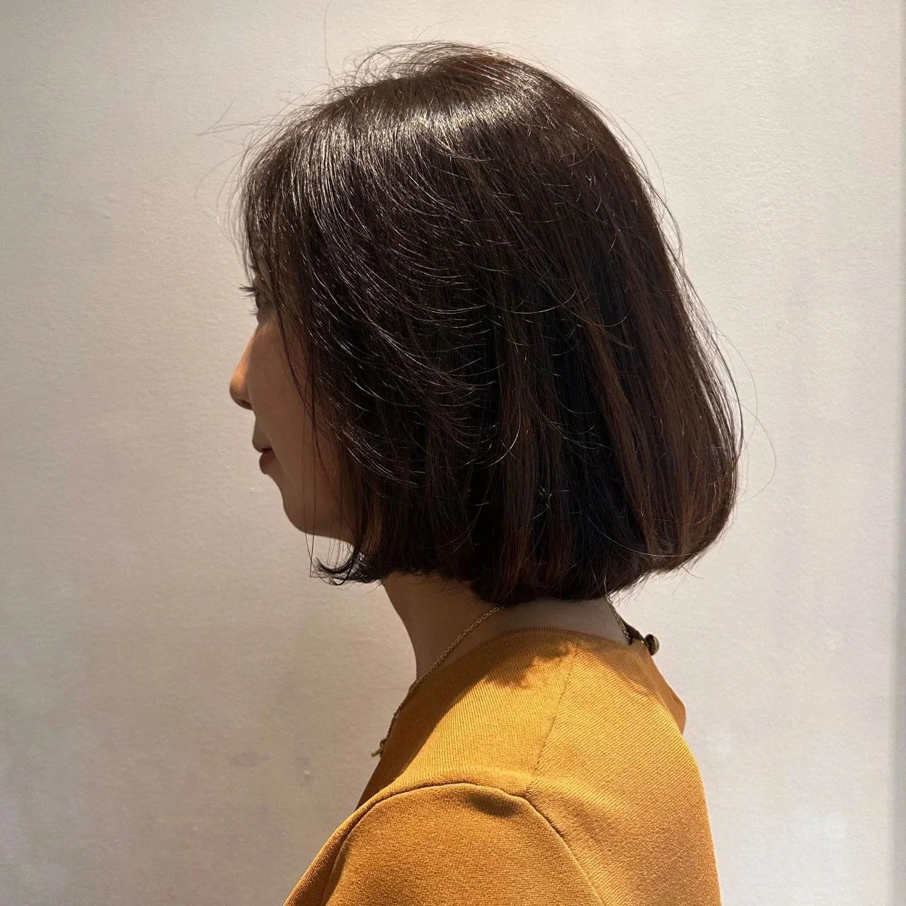 サイドから見た　人気ボブヘアスタイル４位の髪型