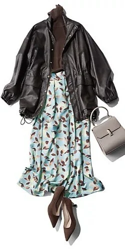 M7days
ツイード風腰高見えタックパンツ　カジュアルスタイル