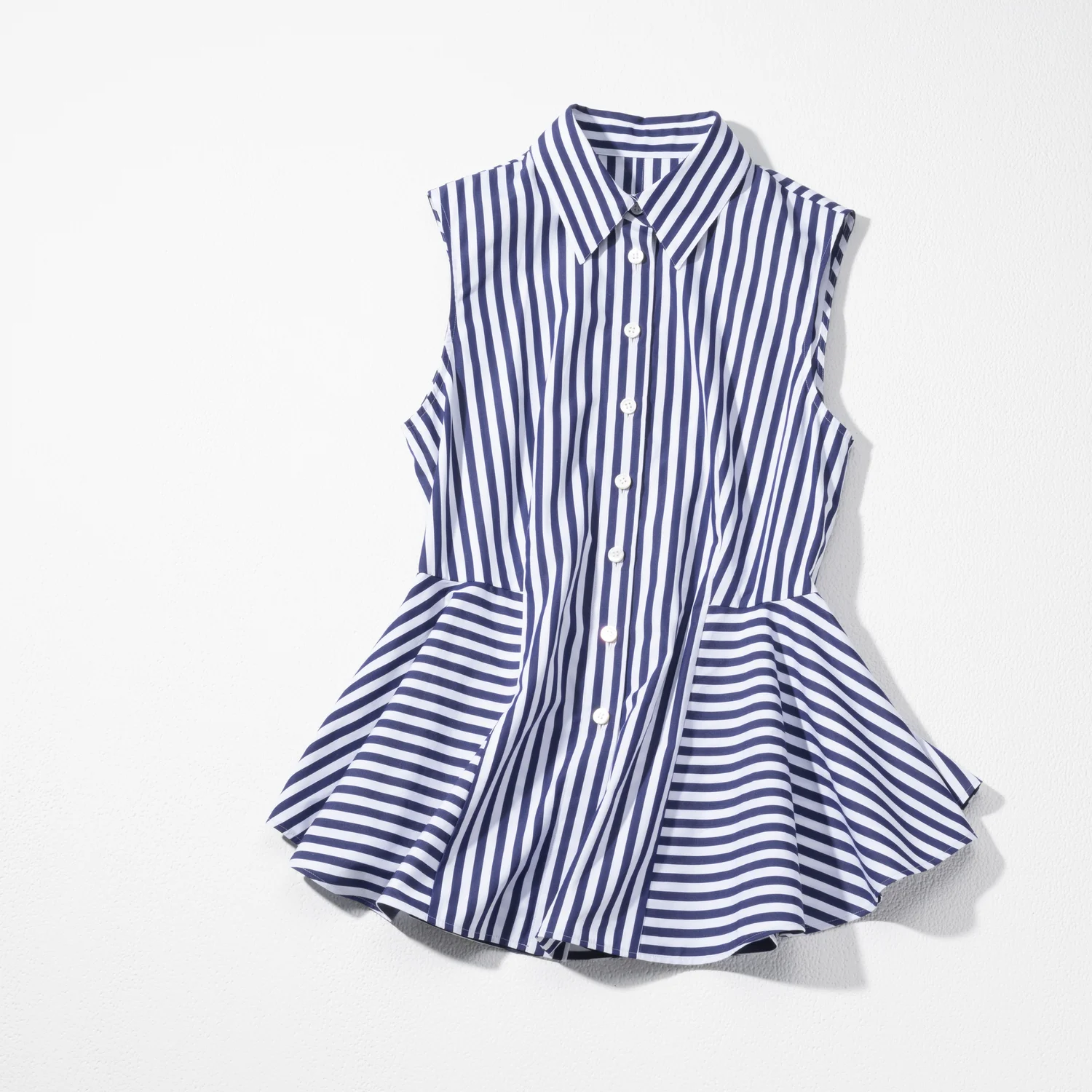 SA VILLE / SA VIEのストライプペプラムブラウス