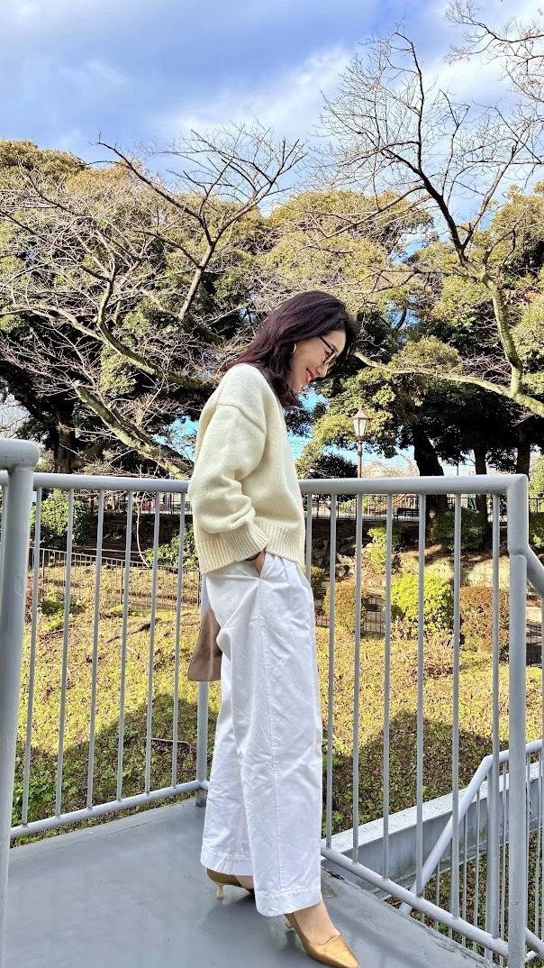 新春に着たい！上質な大人の白ニットで、ホワイトコーデ！_1_2-2