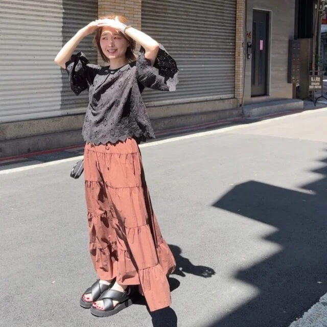 夏から秋まで着倒したい。ZARAのゆるロングスカート_1_2-2