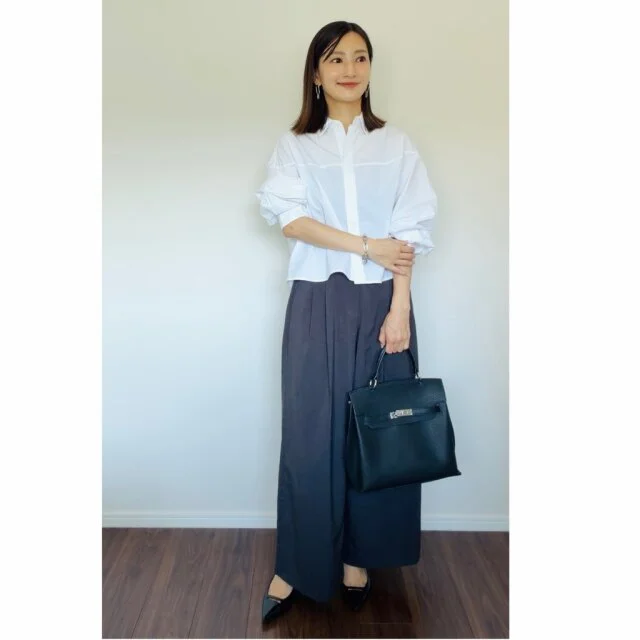 季節の変わり目に活躍！UNIQLO:Cのコットンコクーンシャツ_1_3