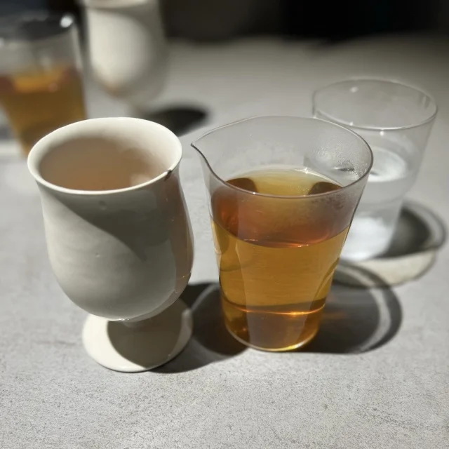 本日のお茶は大葉が使われた暑い日にピッタリのお茶