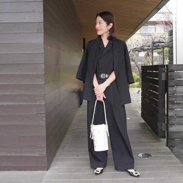 ワンピース＆オールインワンの春コーデ５選。ハレの日に映える大人の着こなし_1_15