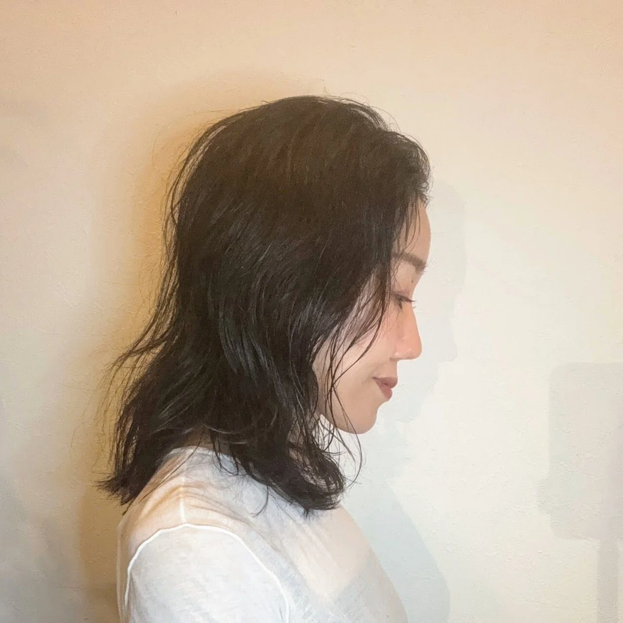 40代ロングヘア　サイド