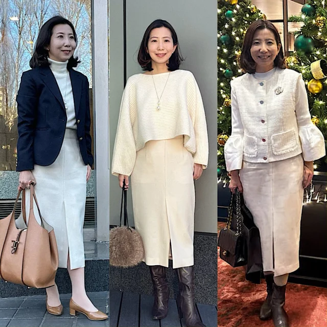 【M7days × 辻直子さん】フロントスリットIラインスカート｜通勤・休日のリアル3コーデ_1_1