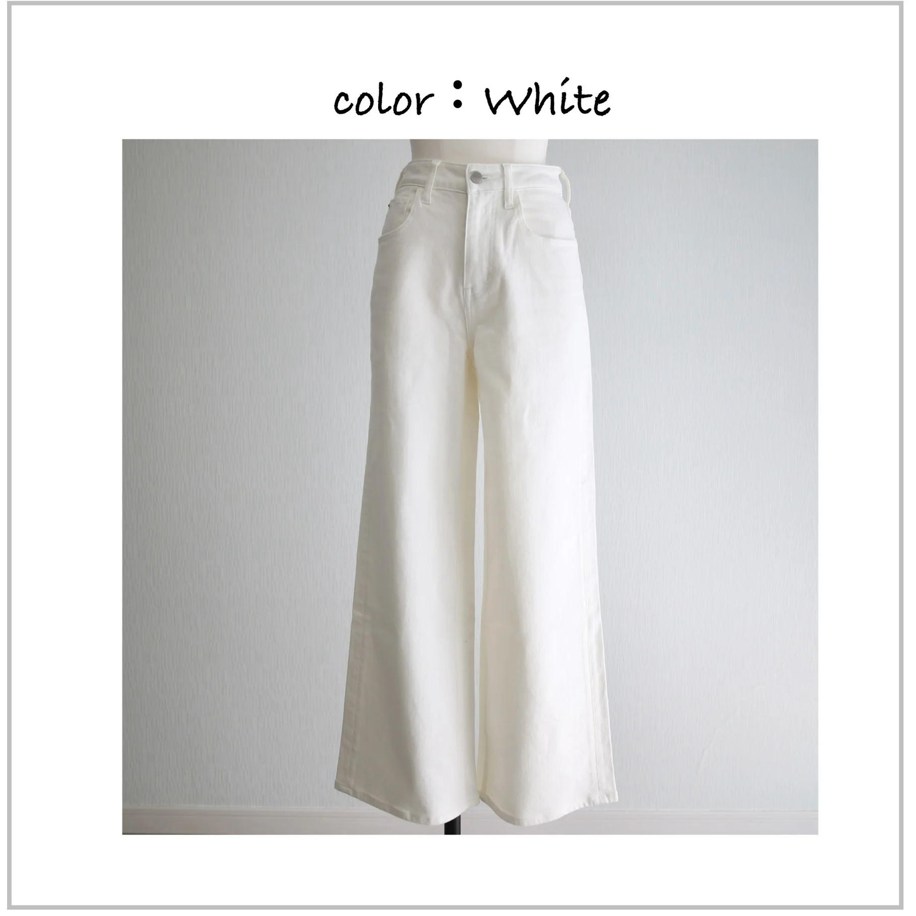 marisol bemiコラボ ホワイトデニム　別注　ホワイトデニム　healthydenim pinkpepper wide