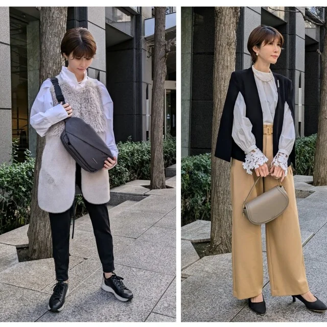 【白シャツ着回し】袖コンシャスとオーバーサイズで脱シンプル