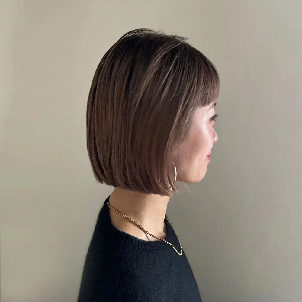 横から見た　人気ボブヘアスタイル１位の髪型