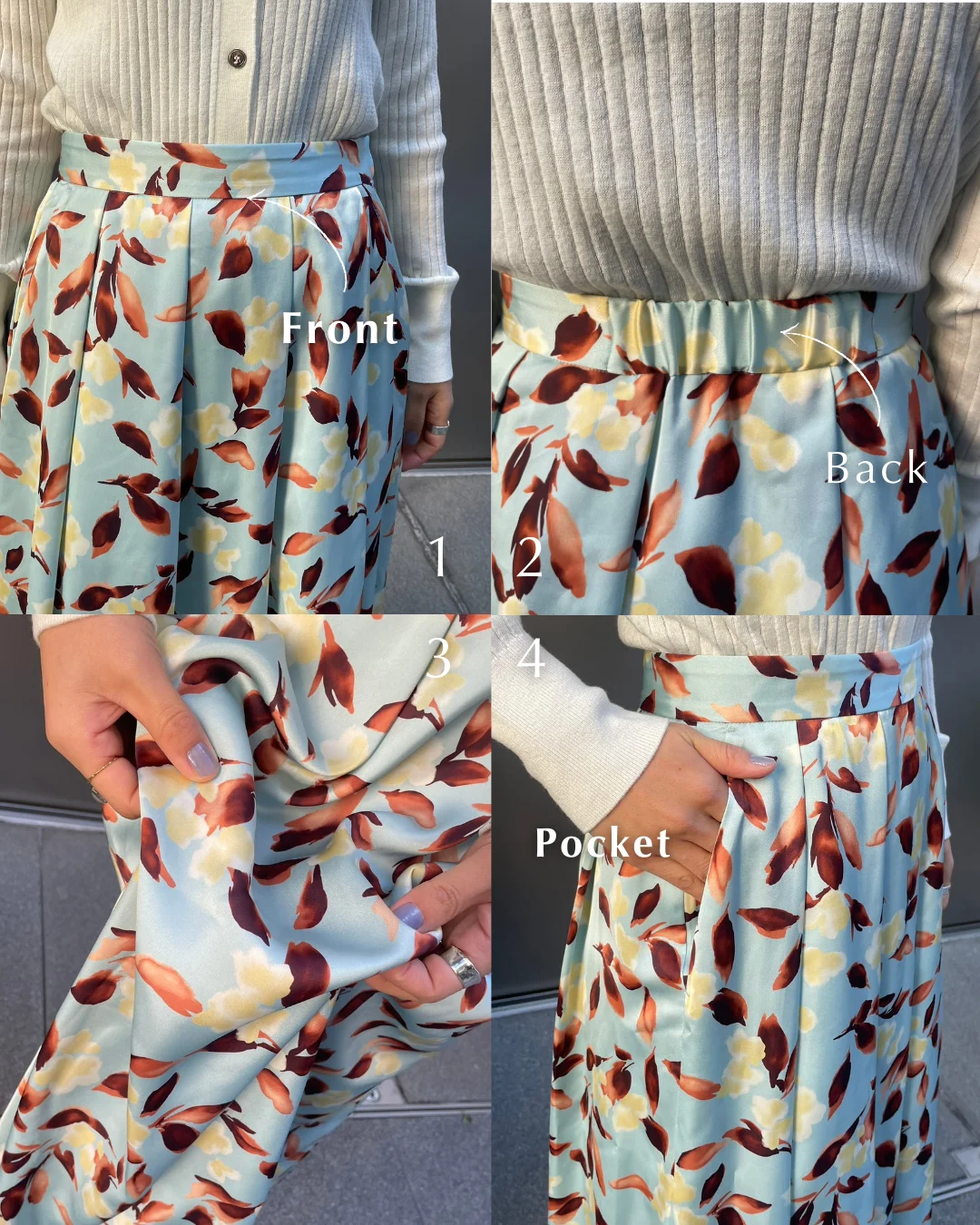 M7days（エムセブンデイズ）フラワープリントスカート