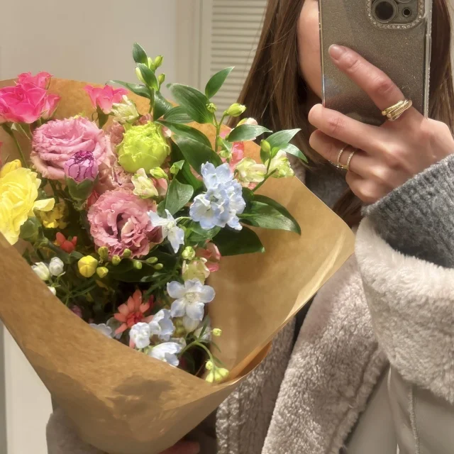 お花にも癒されます