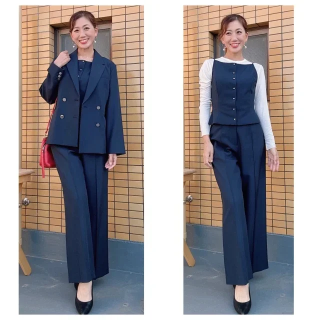 卒入学式もOK！ 40代のセットアップ＆着回しコーデ_1_9