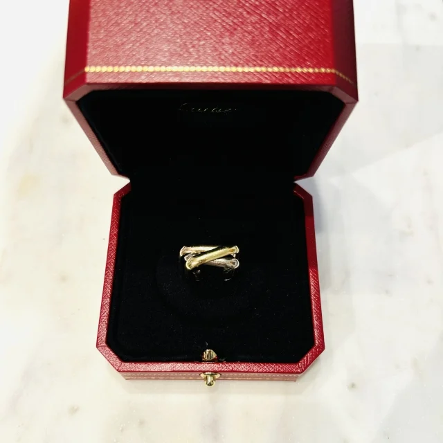 cartier, trinity ring, trinity cushion ring, トリニティクッションリング