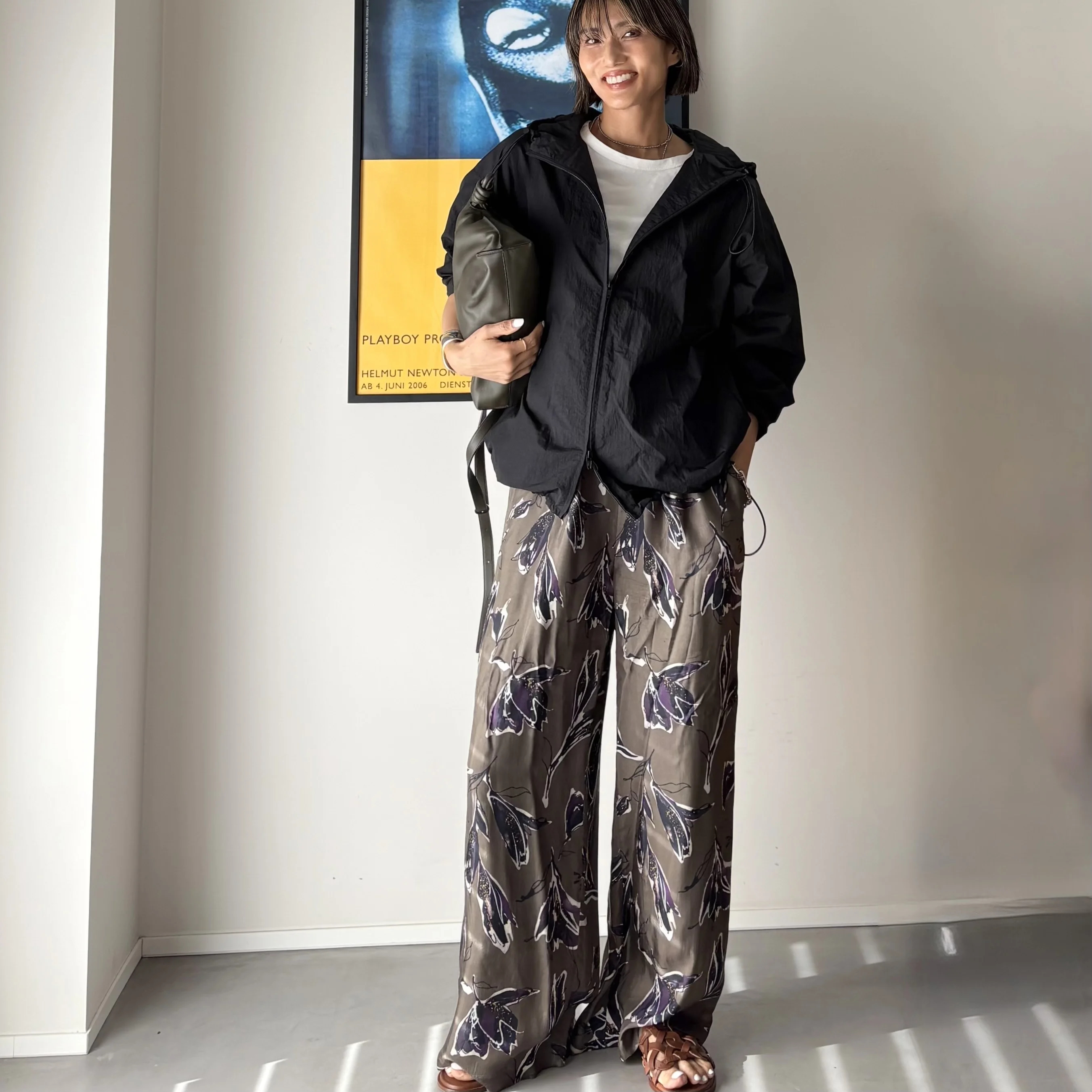 セットアップを着た坪田さん