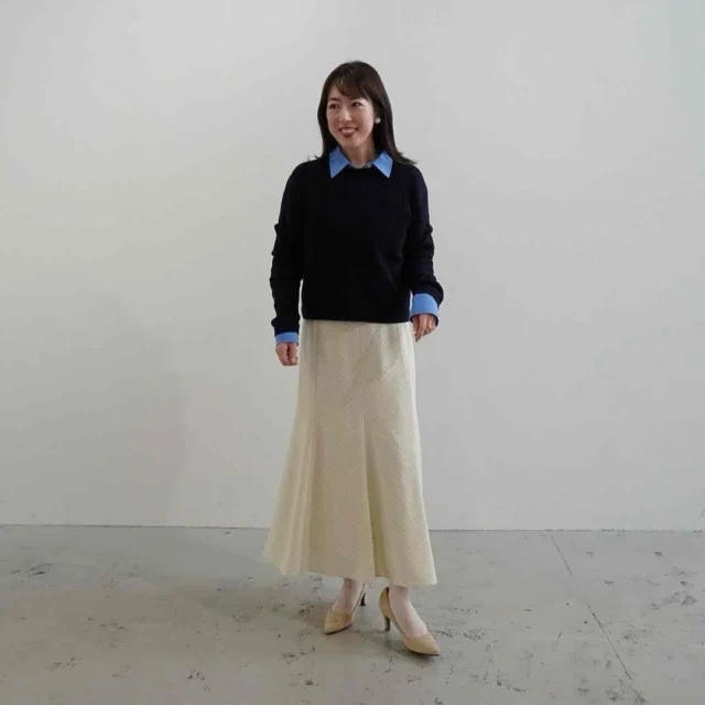 マーメイドマキシスカートできれいめに。