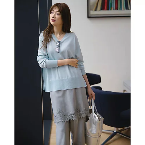 3WAYレースキャミのスカートコーデ