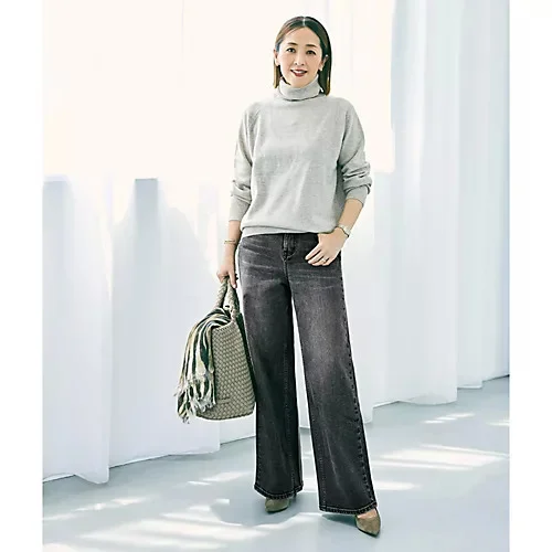 bemi×Healthy DENIM　グレーのPINK PEPPER