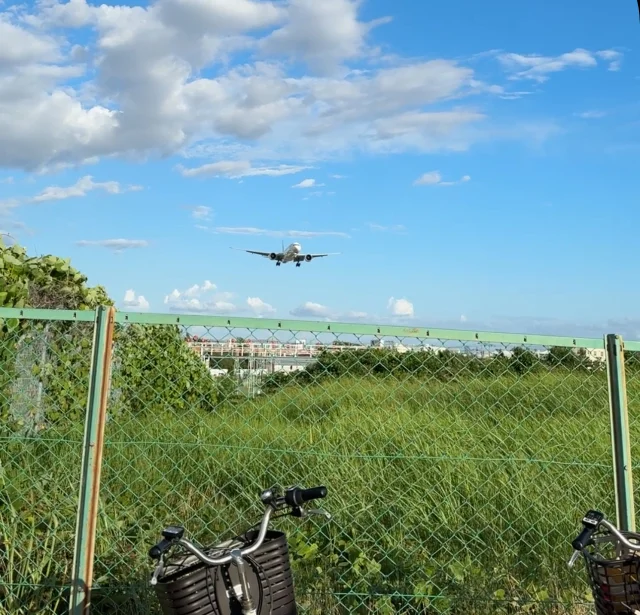 千里川土手　伊丹空港