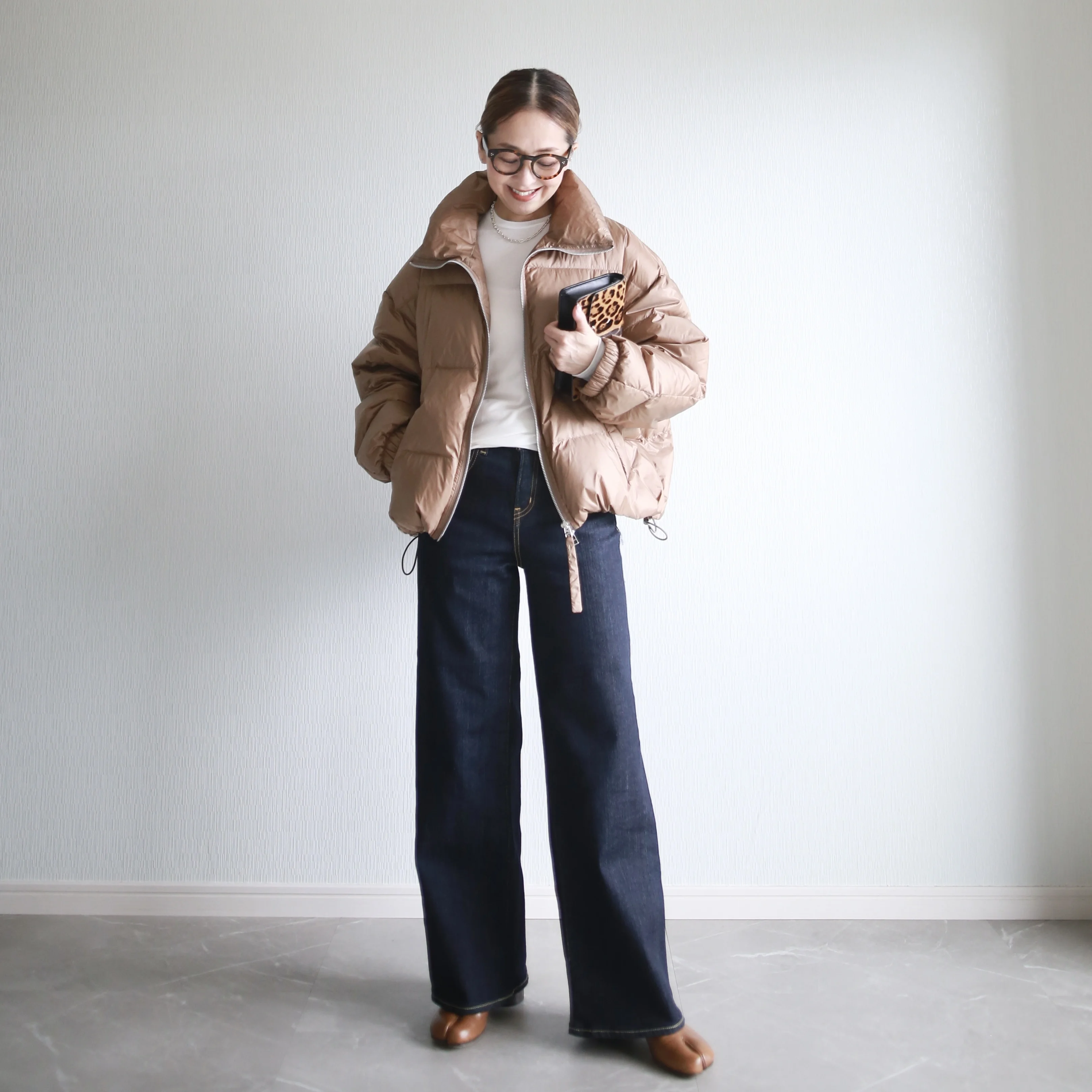 marisol upperhights bemiコラボダウン　着回し　小柄コーデ