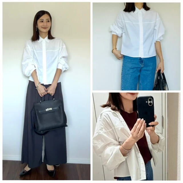 季節の変わり目に活躍！UNIQLO:Cのコットンコクーンシャツ_1_7
