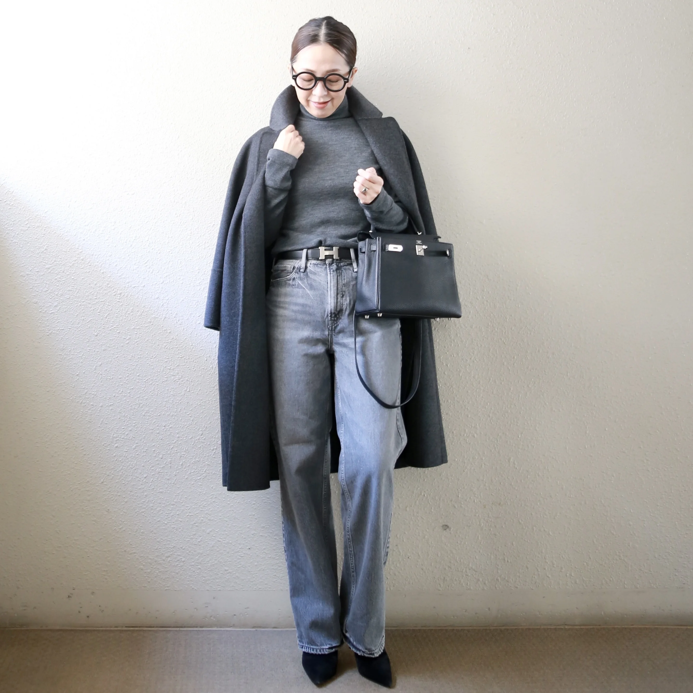 小柄コーデ　&#039;S MAX MARA  upperhights HERMES betoupe