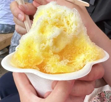 大阪万博　マンゴーミルクのかき氷