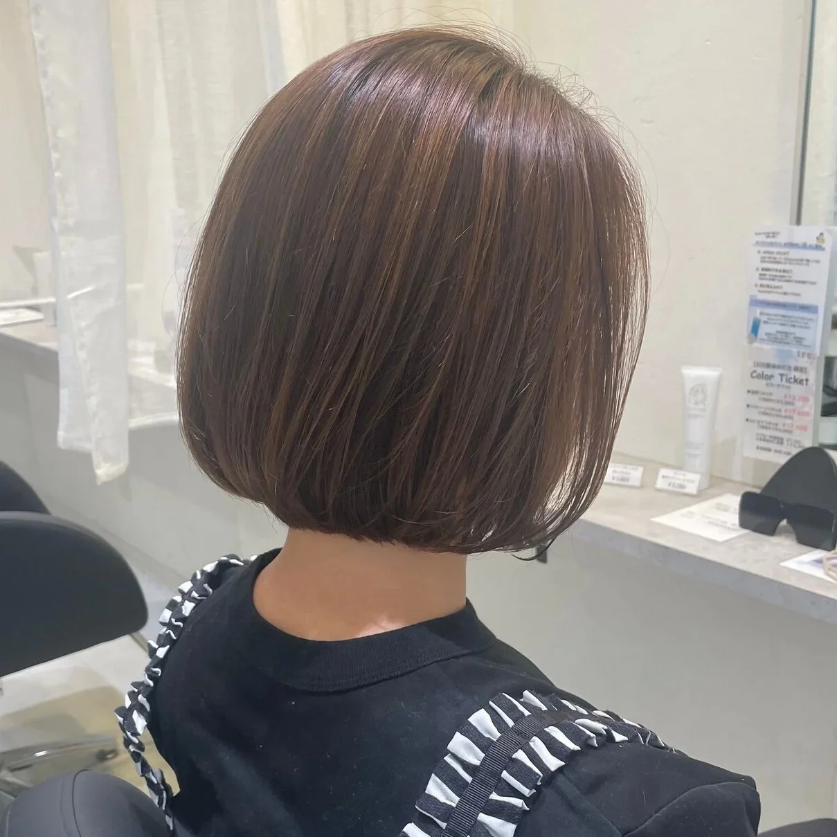 後ろから見た人気ランキング９位のボブヘアスタイル