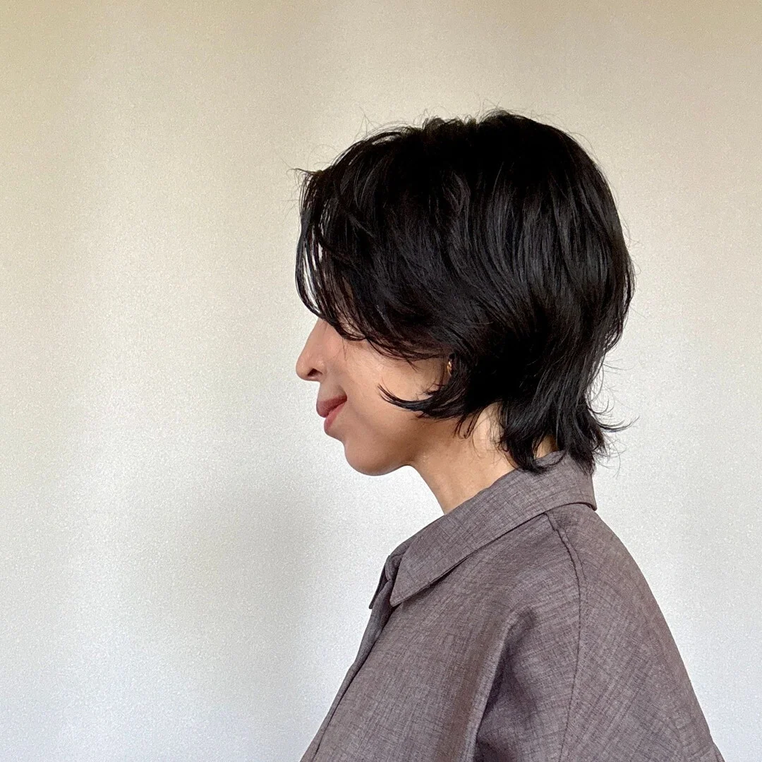 40代ショートヘア　サイド