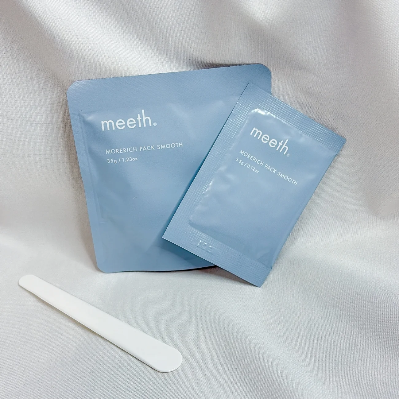 2025　新作コスメ　meeth　モアリッチパック スムース　炭酸パック　炭酸ガスパック　おすすめ　製品の中身の写真　2剤式