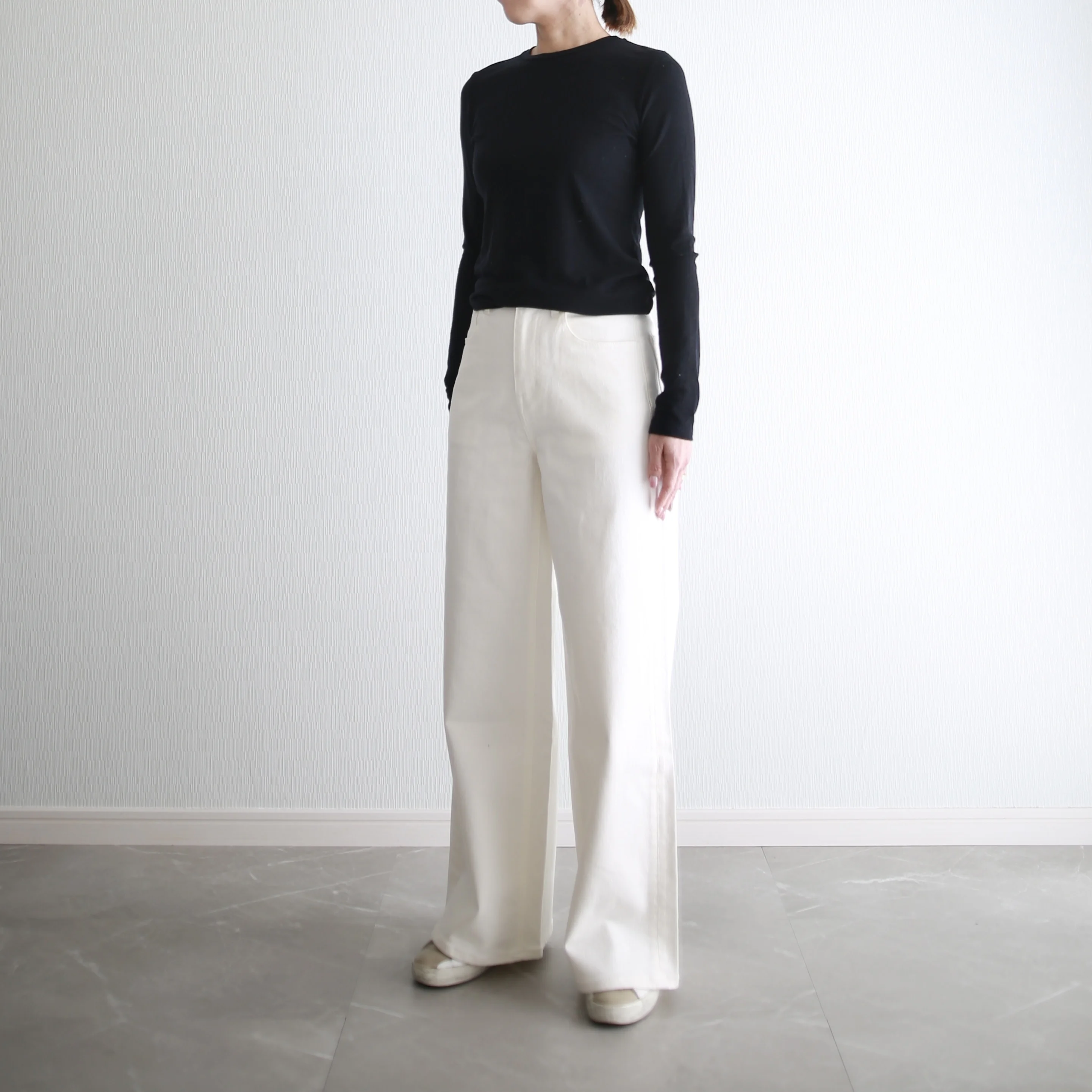 marisol bemiコラボ ホワイトデニム　別注　healthydenim pinkpepper wide