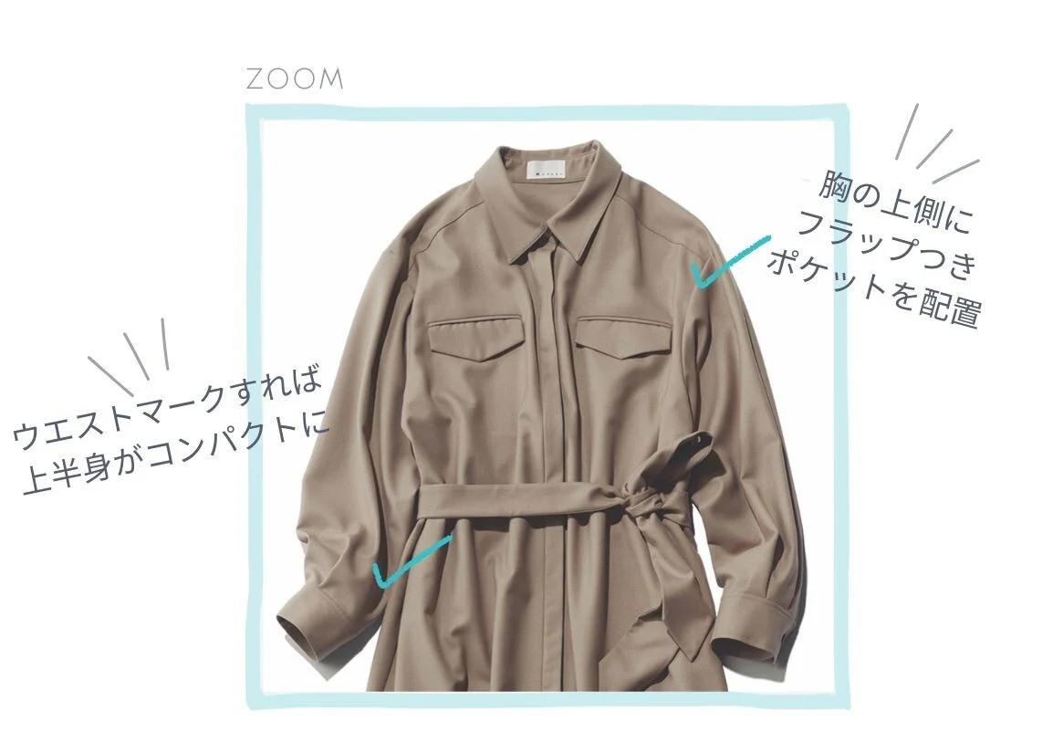 「縦長ライン」でシャツワンピでも徹底的にすっきり見え！【40代のための「スタイルアップ研究所」#09】_1_4-1