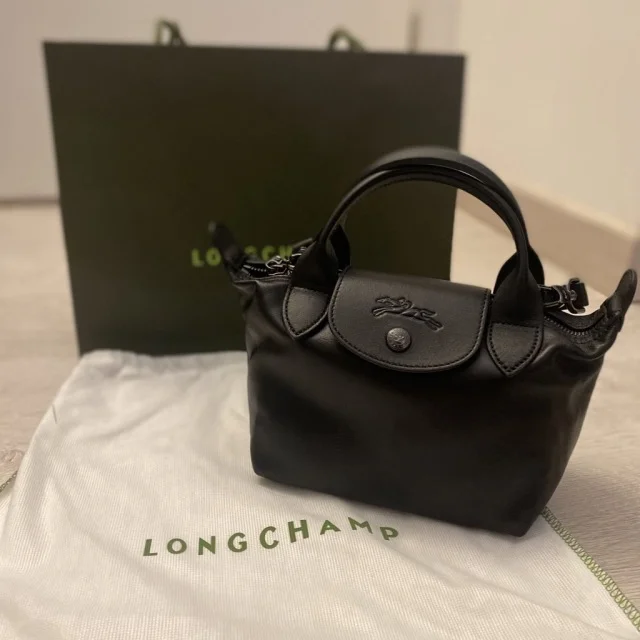 longchamp ロンシャン プリアージュ キュイールXS ブラック