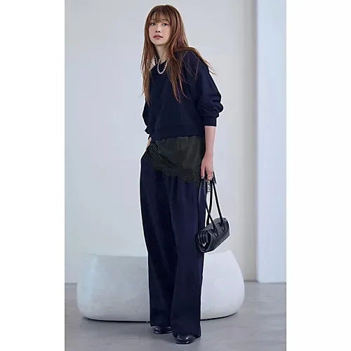 斉藤くみ×GOAT　スウェットワイドパンツ