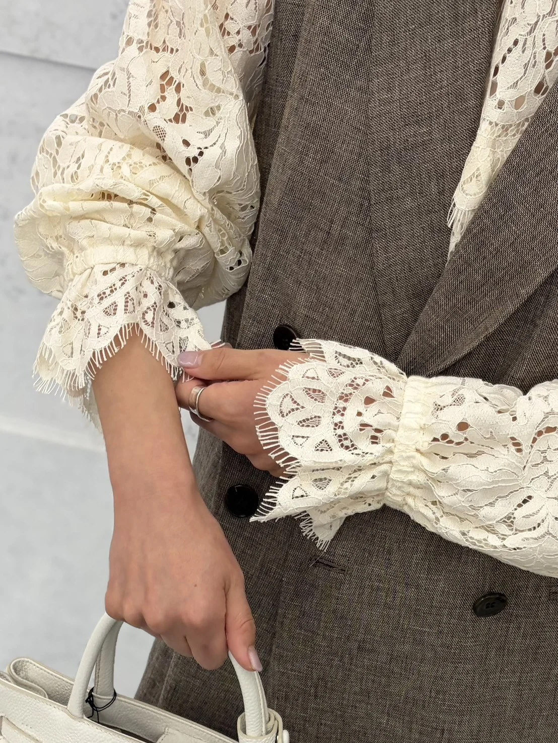 M7days
【加藤かすみさんコラボ】【洗える】 大人レースブラウス