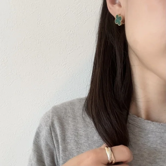 vancleef&amp;arpels、ヴァンクリーフ、アルハンブラ、マラカイト