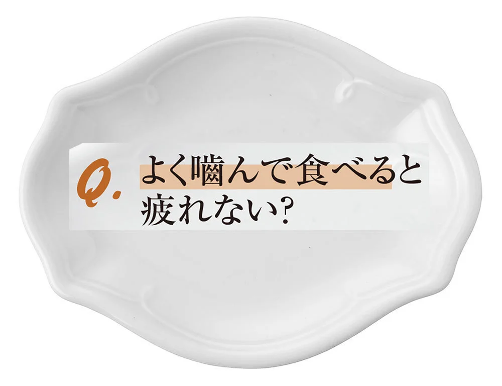 よく噛んで食べると疲れない？