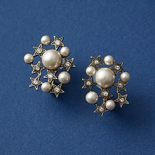 アデル ビジュー　タイニースターパールピアス