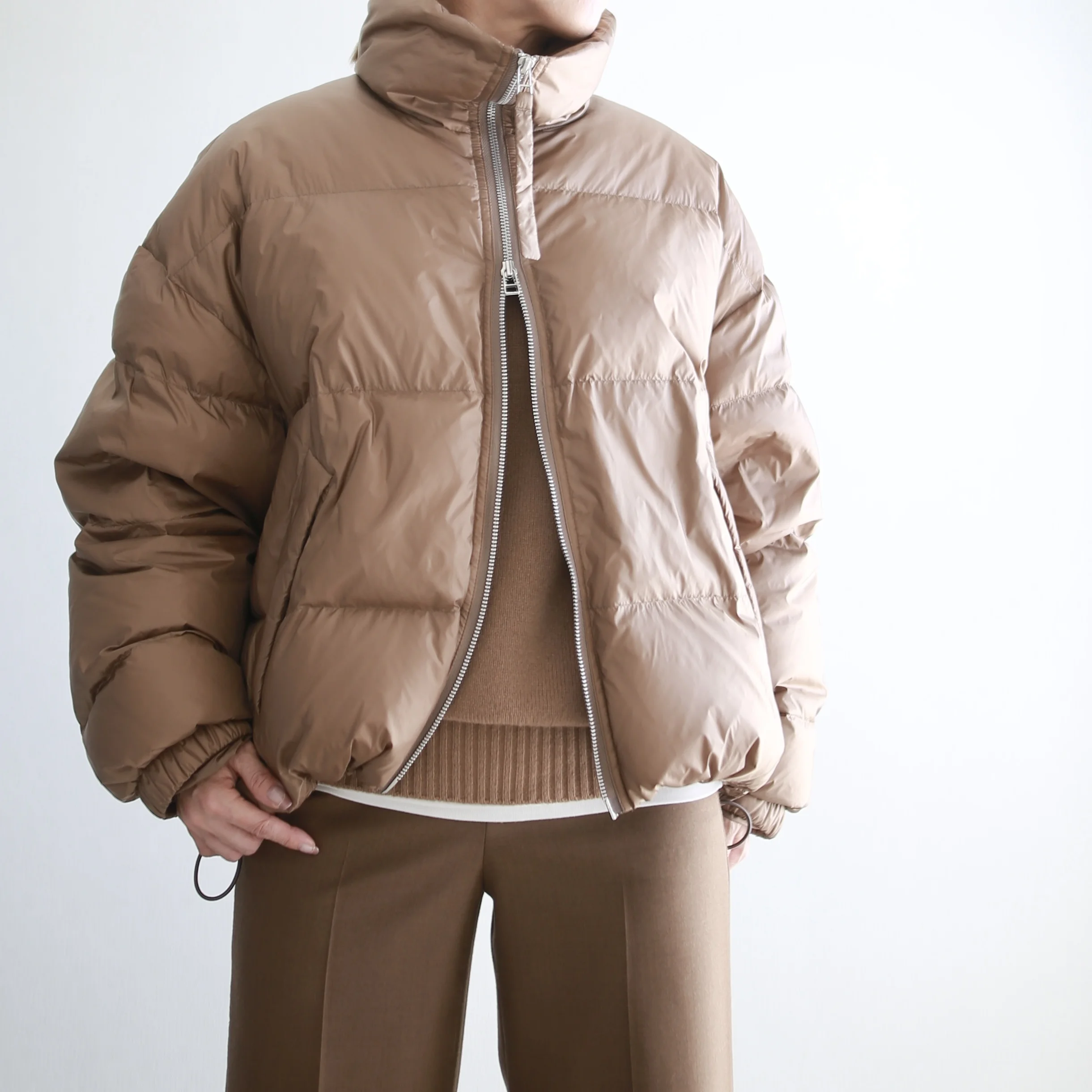  marisol upperhights bemiコラボダウン　着回し　小柄コーデ