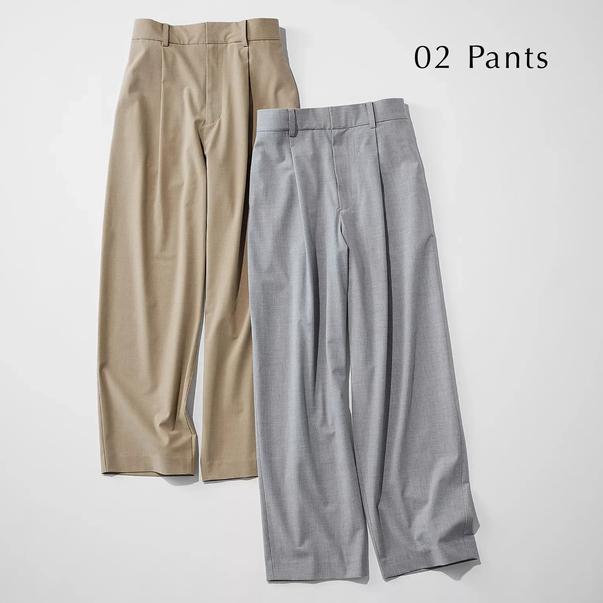 M7days 【接触冷感】【洗える】タック入りカーヴィーパンツ