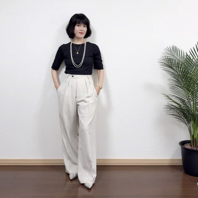 トレンド・涼しい・ラインが綺麗を叶える大人のTシャツ_1_2-1
