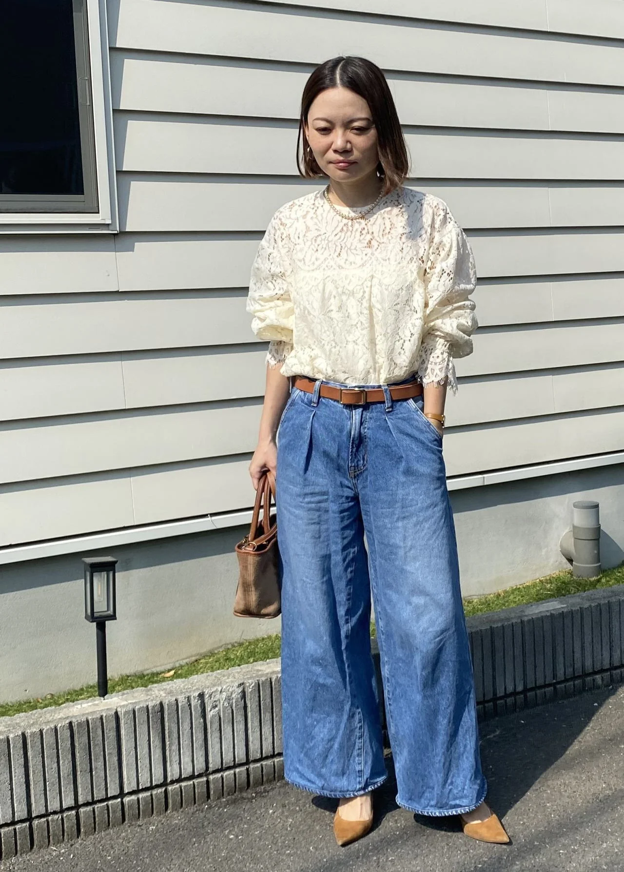 エムセブンデイズ 大人レースブラウス　