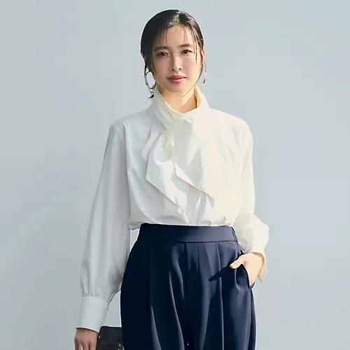 エムセブンデイズ　【コラボ】高機能ラップ風ハイウエストパンツ