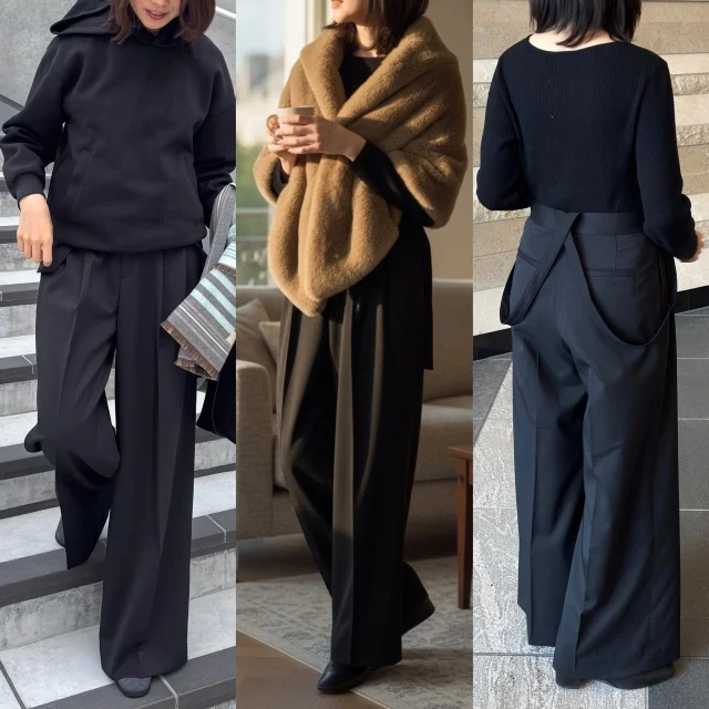 40代の下半身デブ悩みを蹴散らす“M7daysサスペンダー付きタックパンツ”