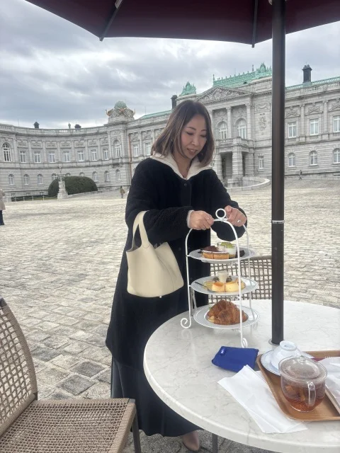 一緒に行った姉が運んでくれました