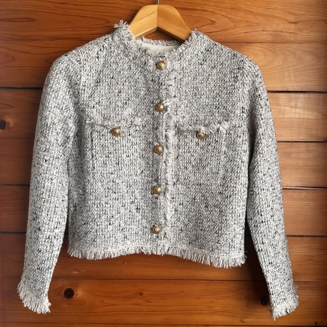 秋服購入品!小柄に嬉しい23区ツイードニットジャケットの通勤コーデ_1_1